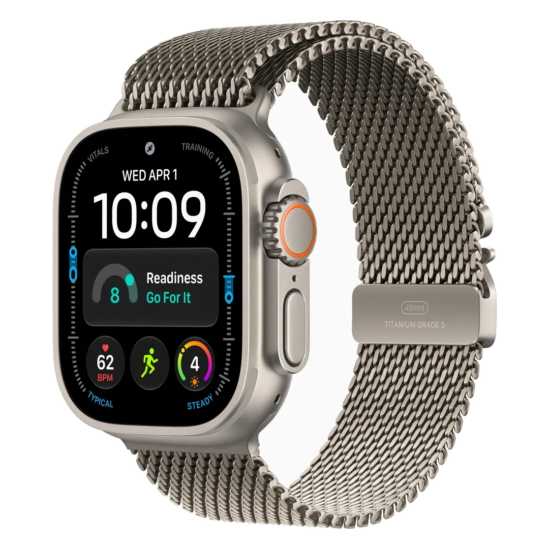 Apple Watch Ultra 4 49 мм, корпус из натурального титана, миланская петля — Natural — купить в РК-Тек